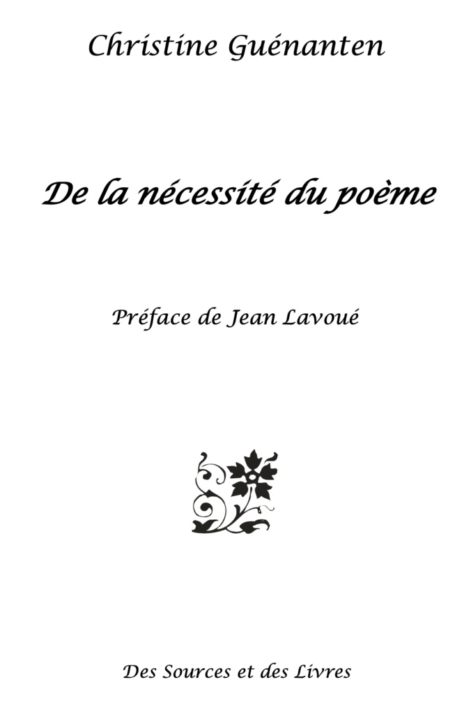 De la nécessité du poème